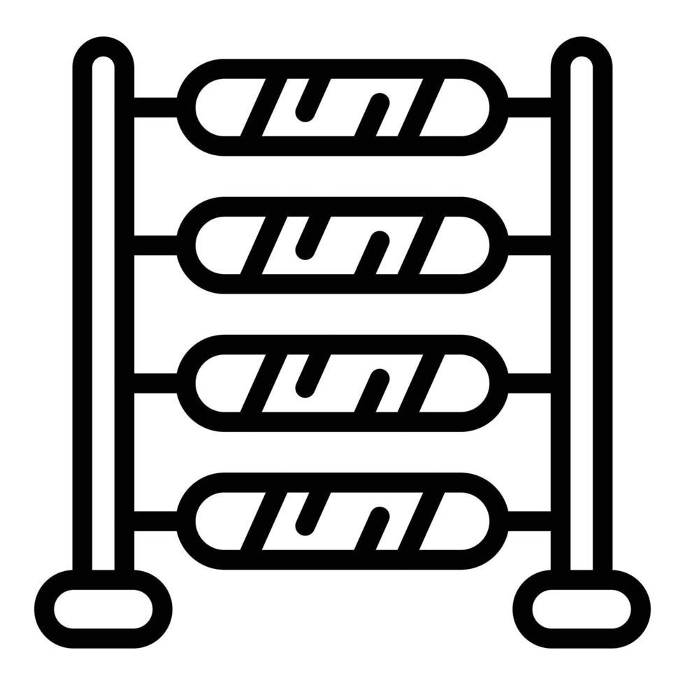 Loom machine icon, outline style vector