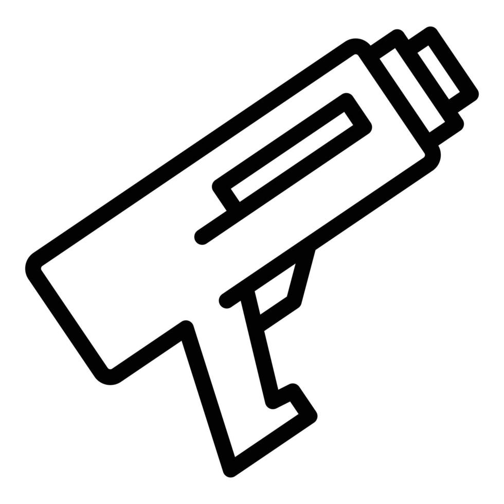 Caulk gun construction icon, outline style vector