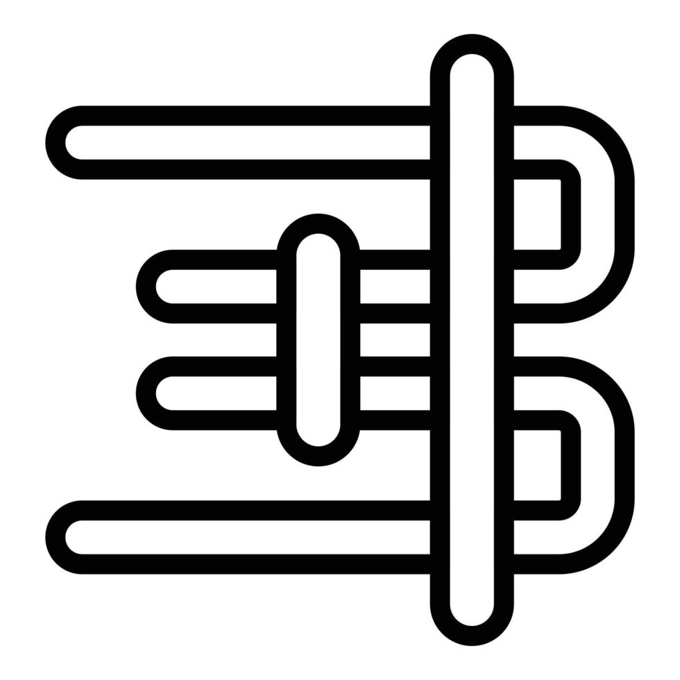 Yarn production icon, outline style vector