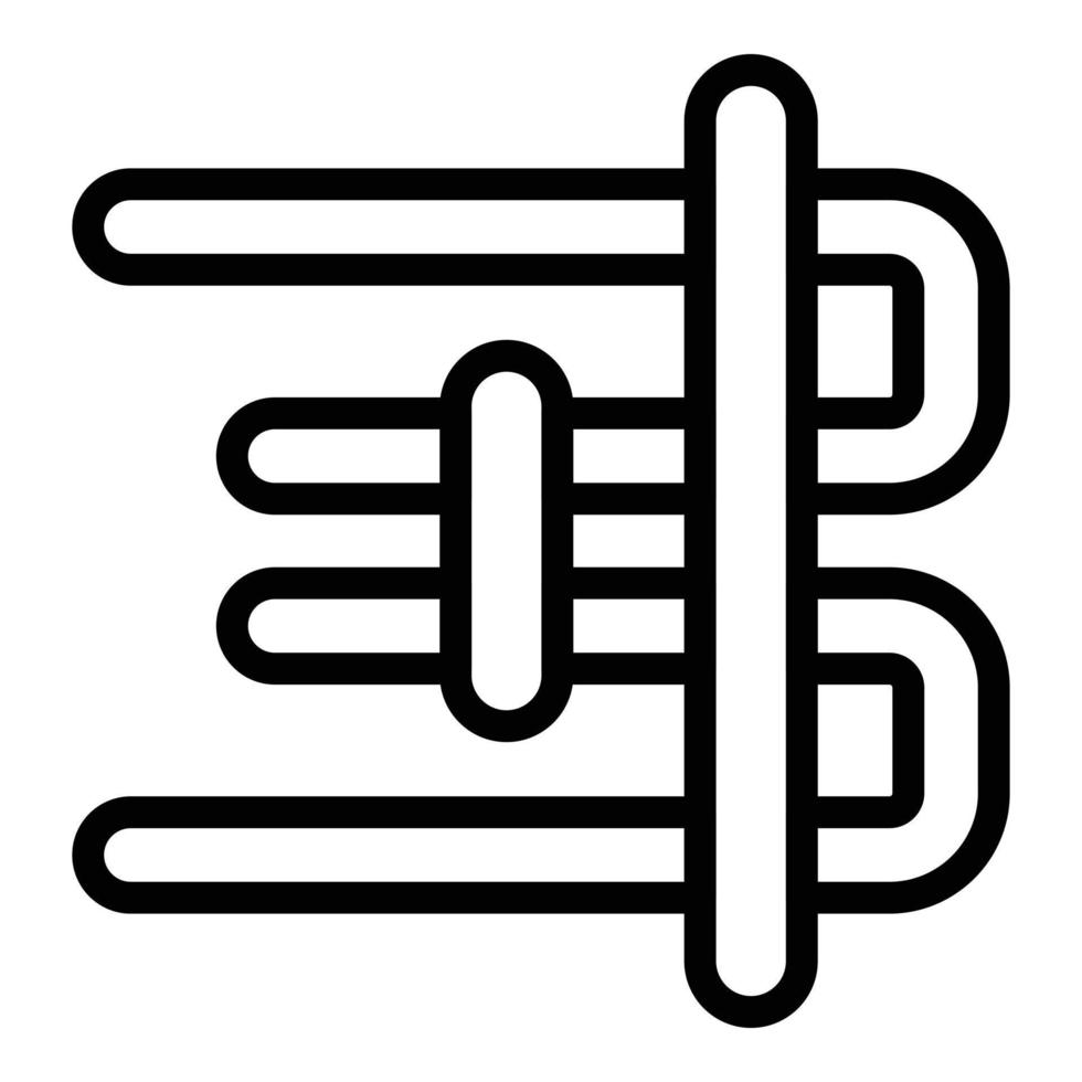 Yarn production icon, outline style vector