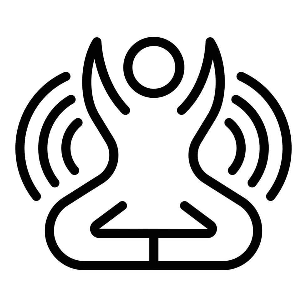 Spiritual therapy icon, outline style vector