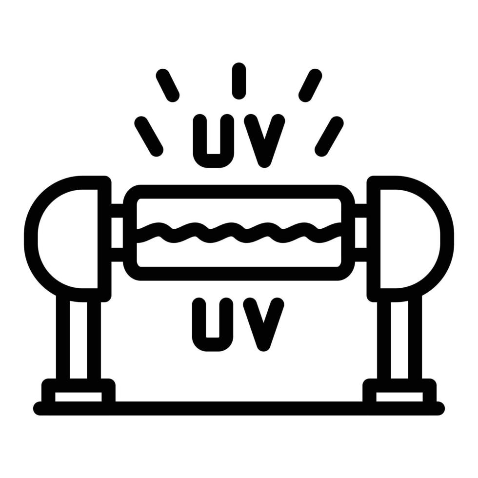 Uv sterilization icon, outline style vector