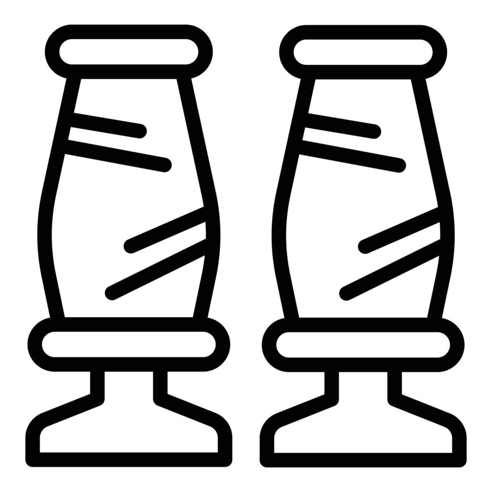 Thread loom icon, outline style vector
