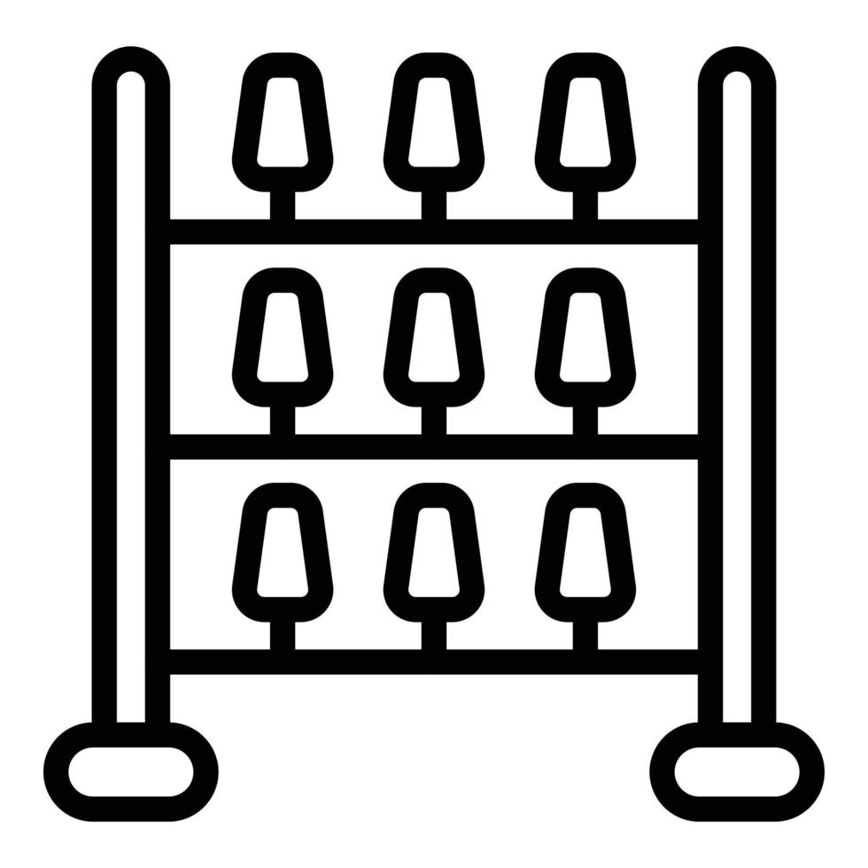 Textile factory icon, outline style vector