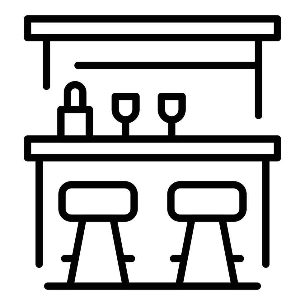 Drinks counter icon, outline style vector