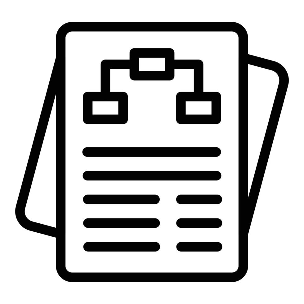 Data report icon, outline style vector