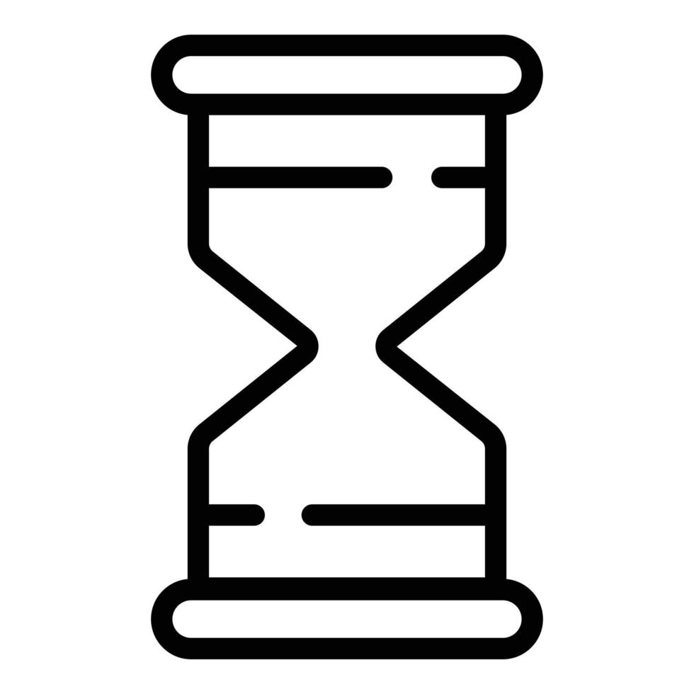 Solarium hourglass icon, outline style vector