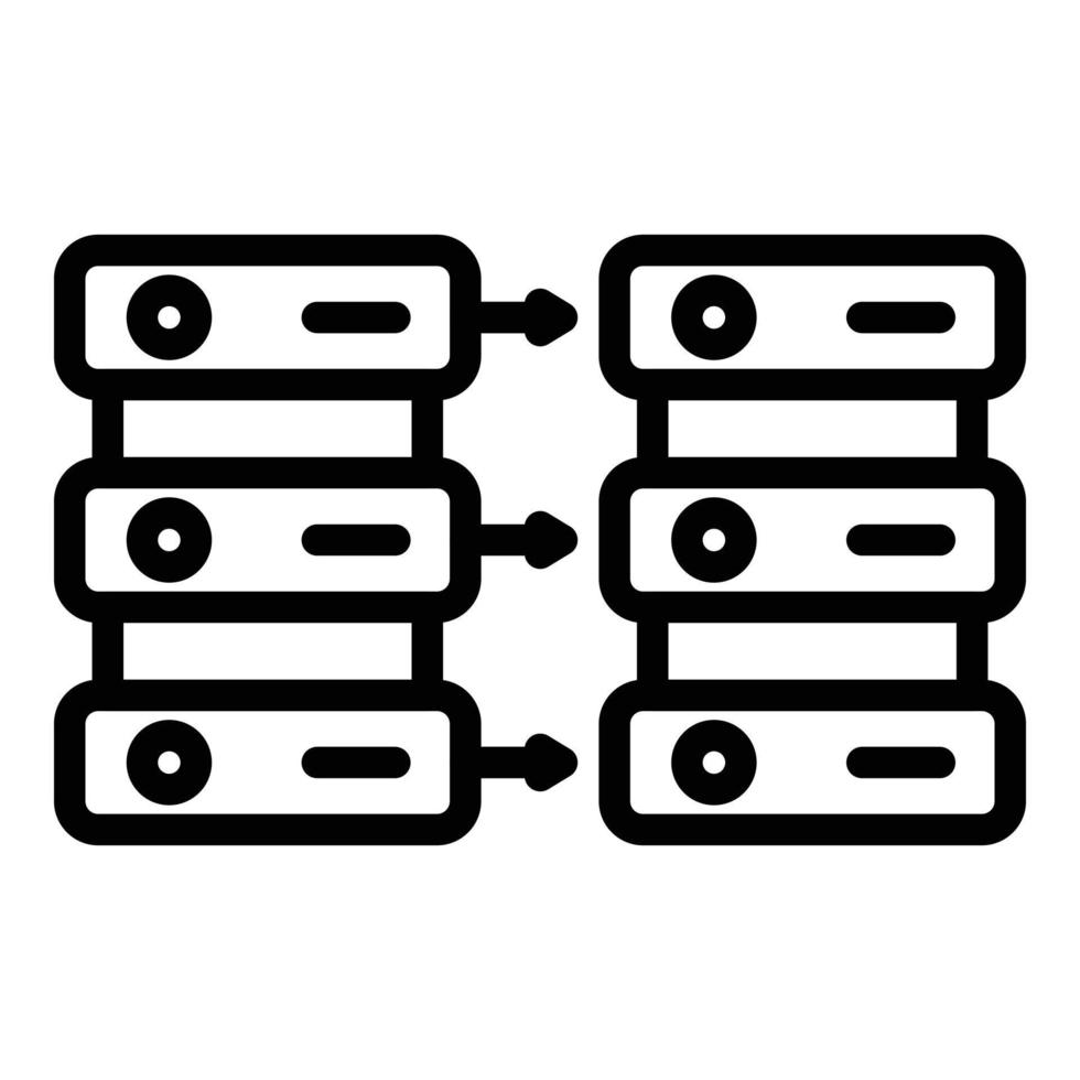 Security backup icon, outline style vector
