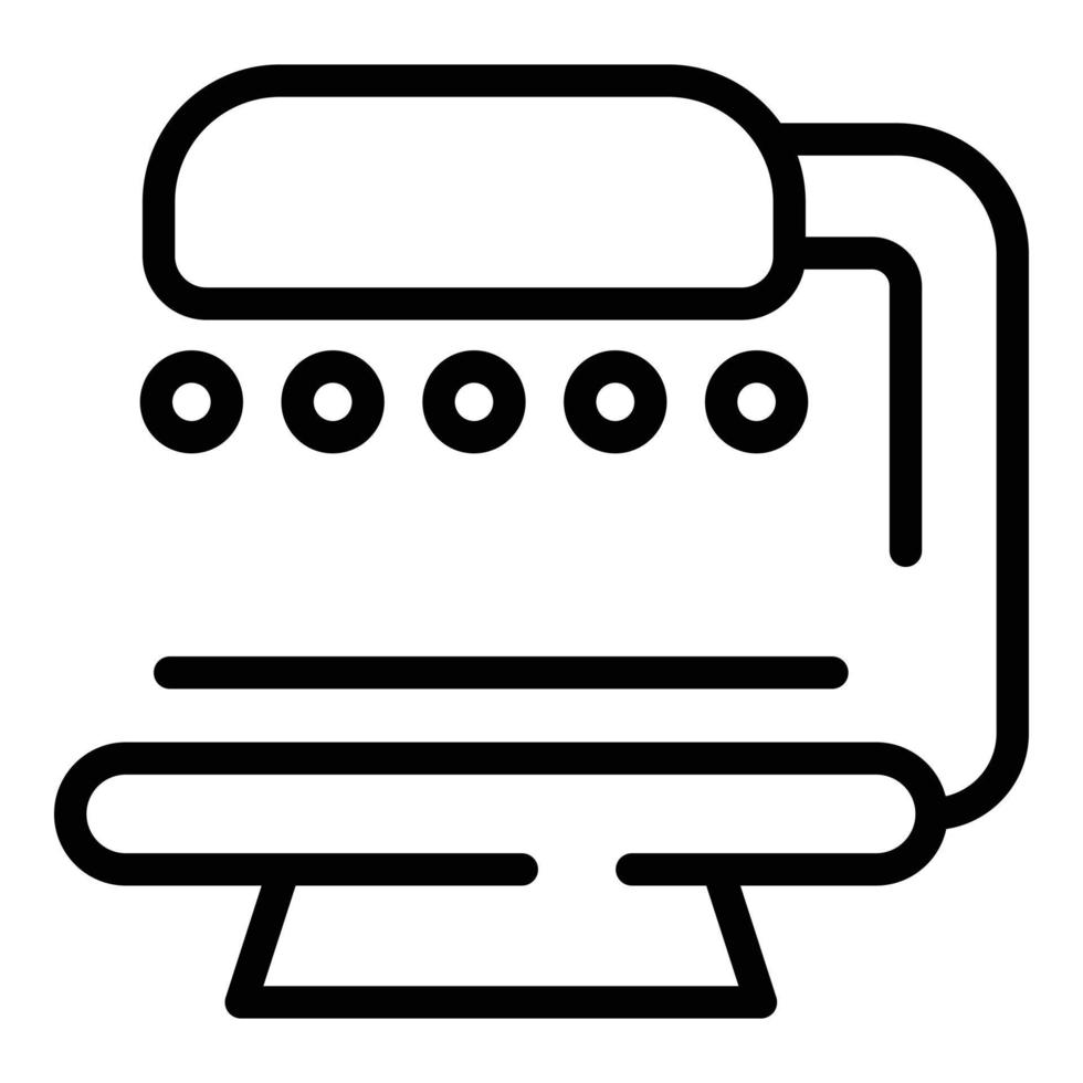Ultraviolet solarium icon, outline style vector