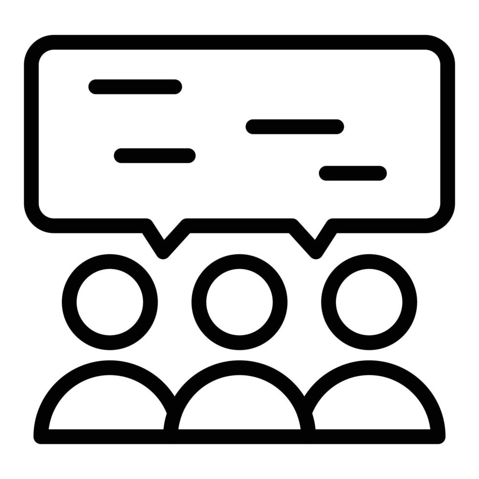 Crew chat icon, outline style vector