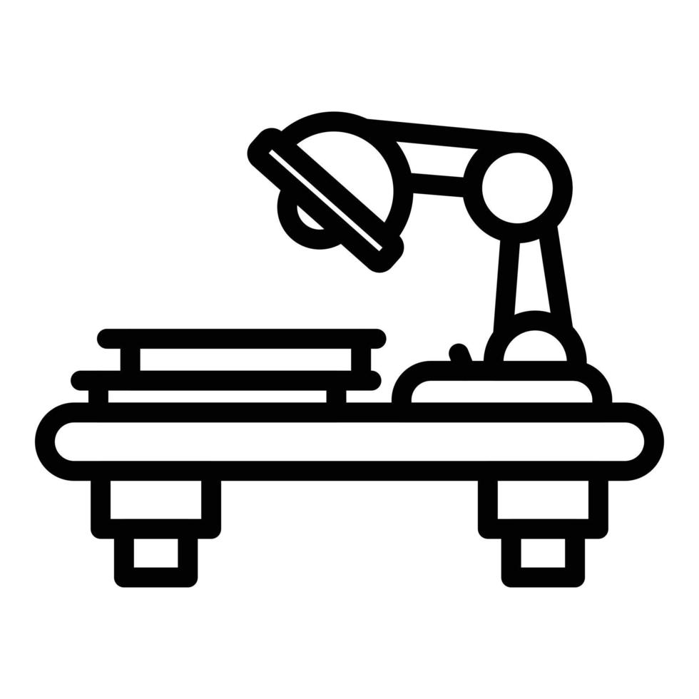 Ergonomic table icon, outline style vector