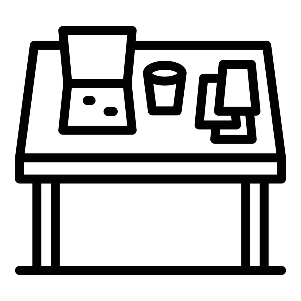 Organized table icon, outline style vector