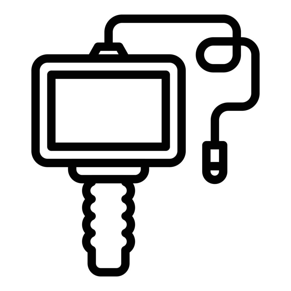 Doctor endoscope icon, outline style vector