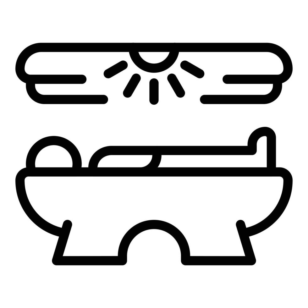 Solarium icon, outline style vector