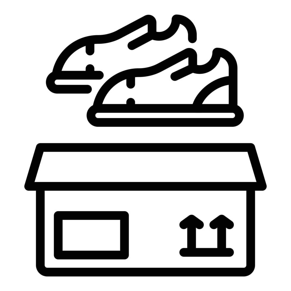 Donate shoes icon, outline style vector