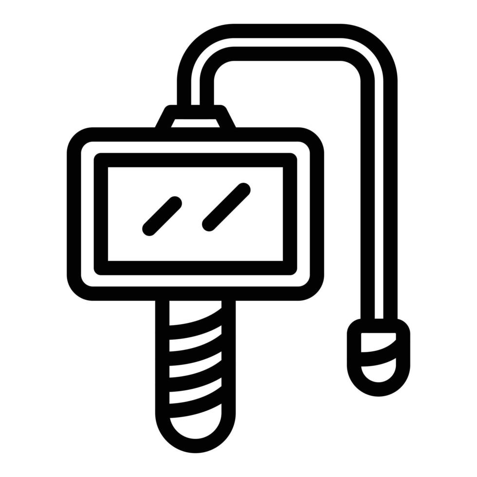 Endoscope device icon, outline style vector