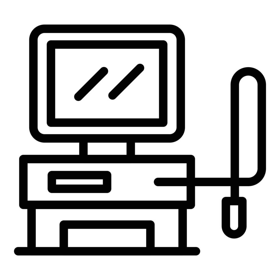Hospital endoscope icon, outline style vector