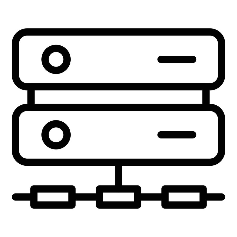 Data recovery icon, outline style vector