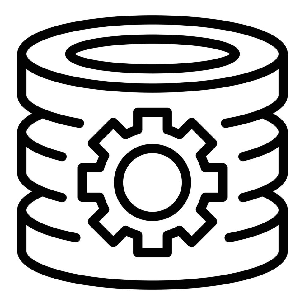 Server settings icon, outline style vector