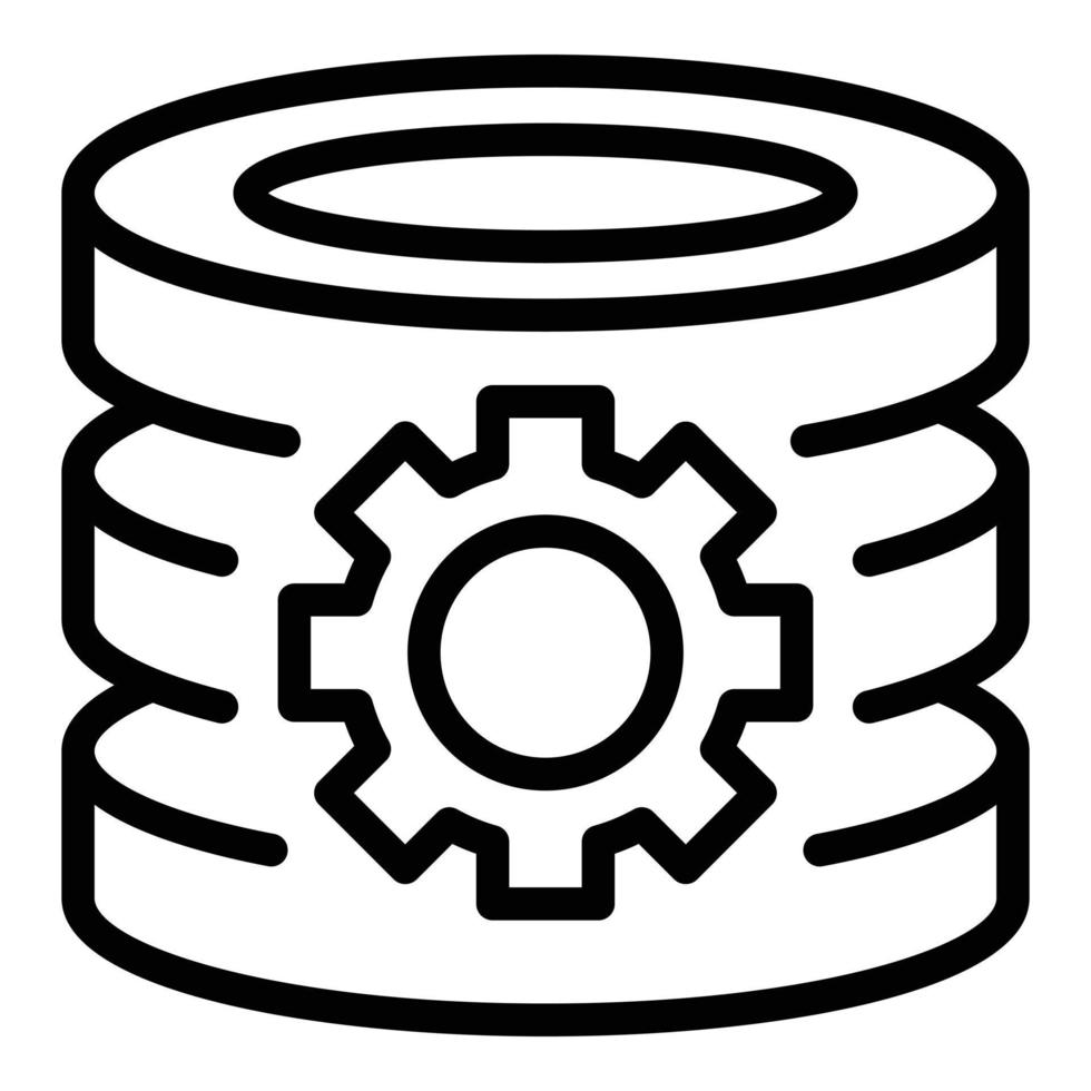 Server settings icon, outline style vector