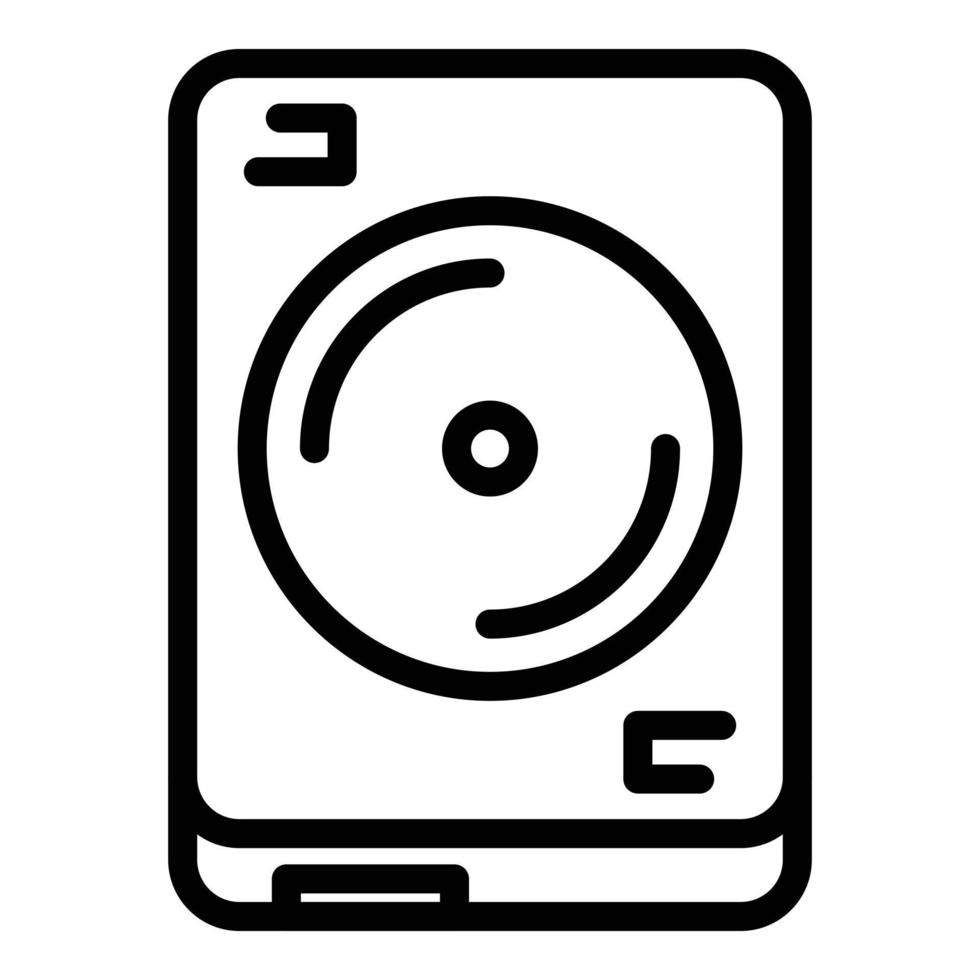 Drive backup icon, outline style vector