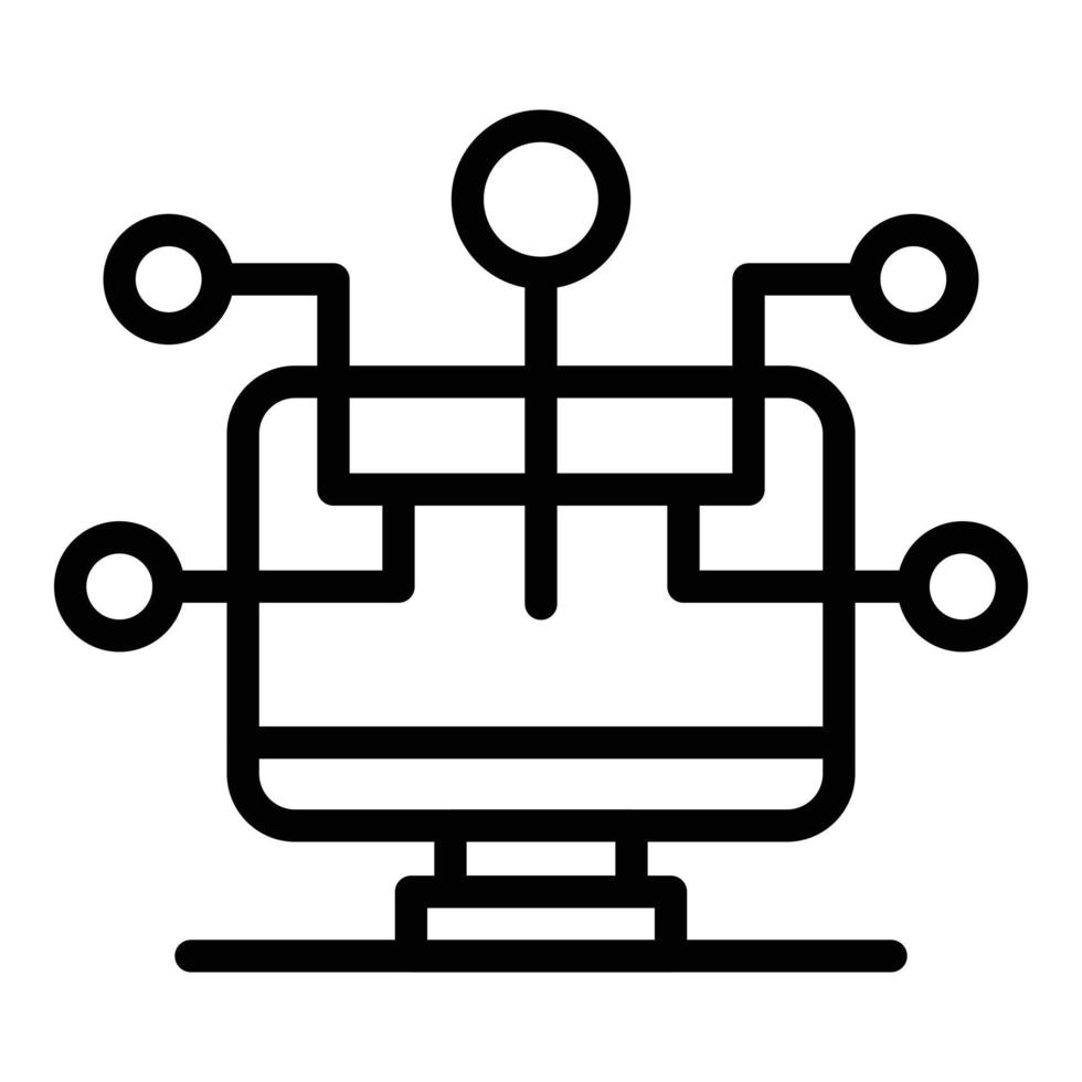 System backup icon, outline style vector