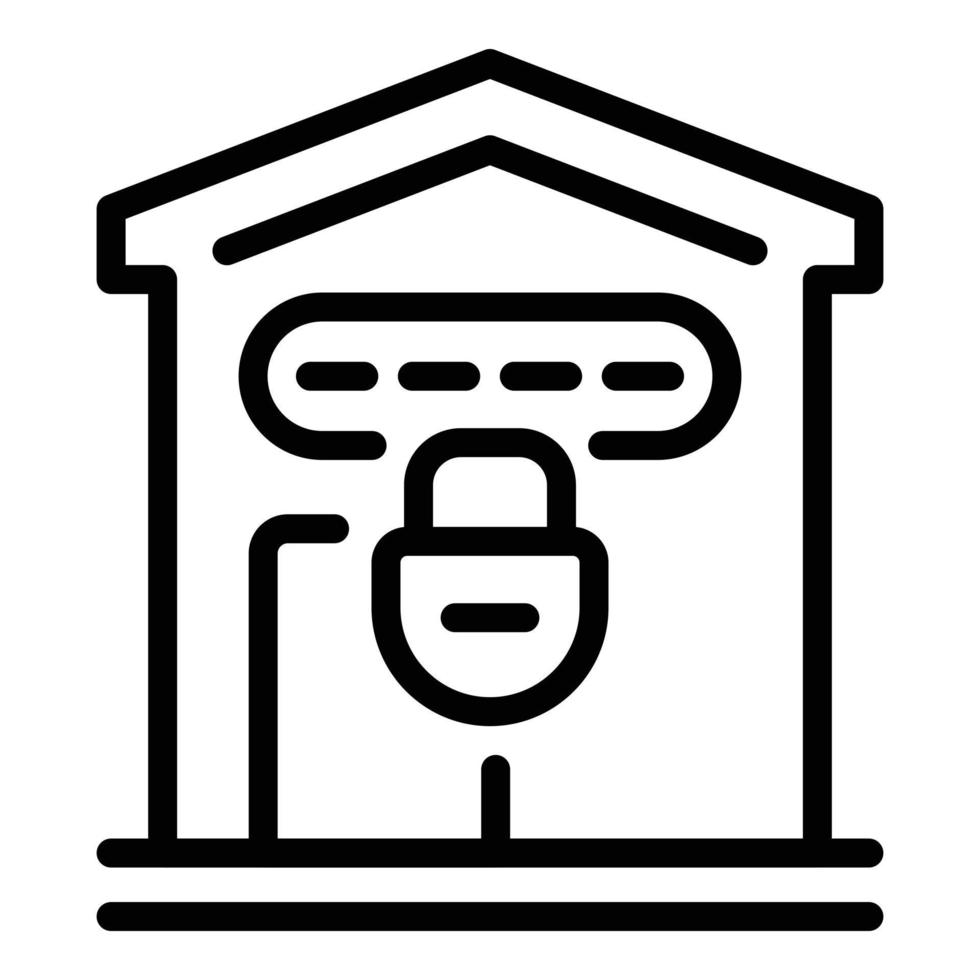 Home password icon, outline style vector