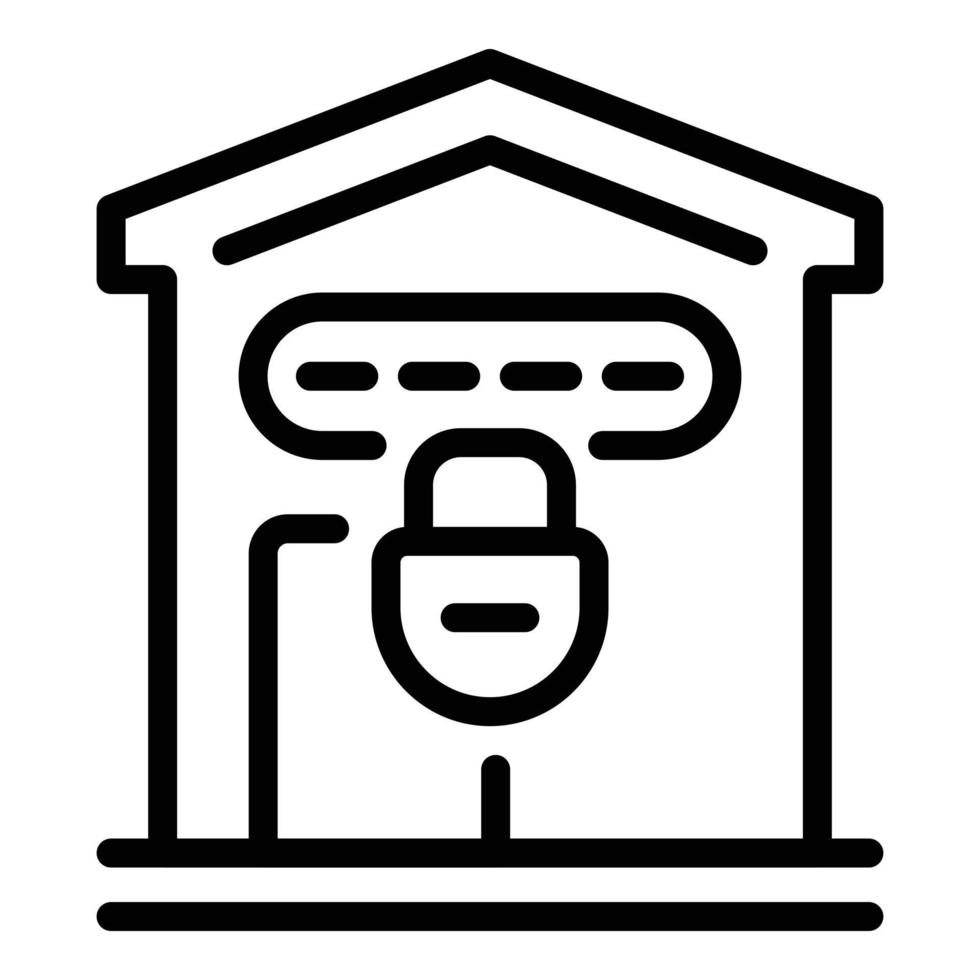 Home password icon, outline style vector