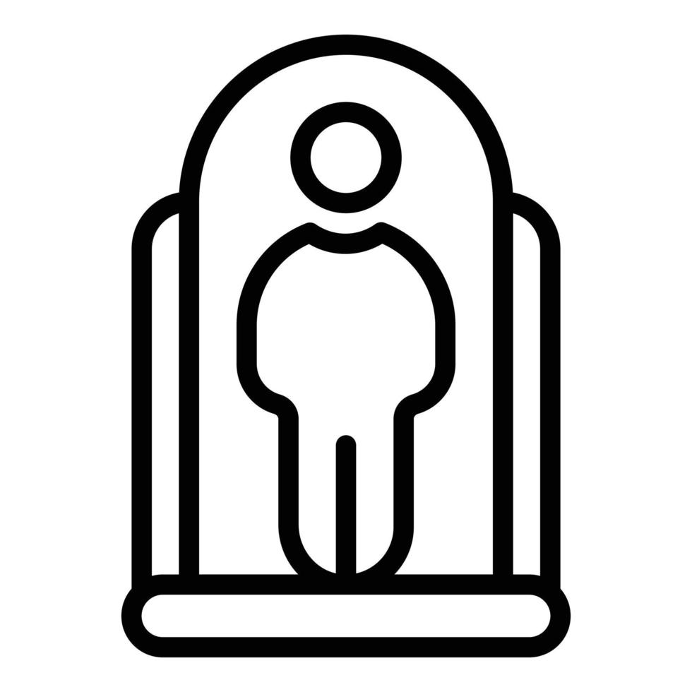 Solarium bronze icon, outline style vector