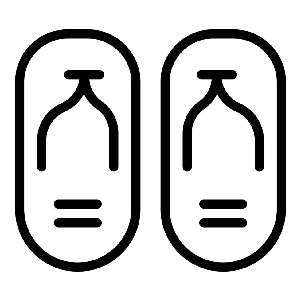 Solarium slippers icon, outline style vector
