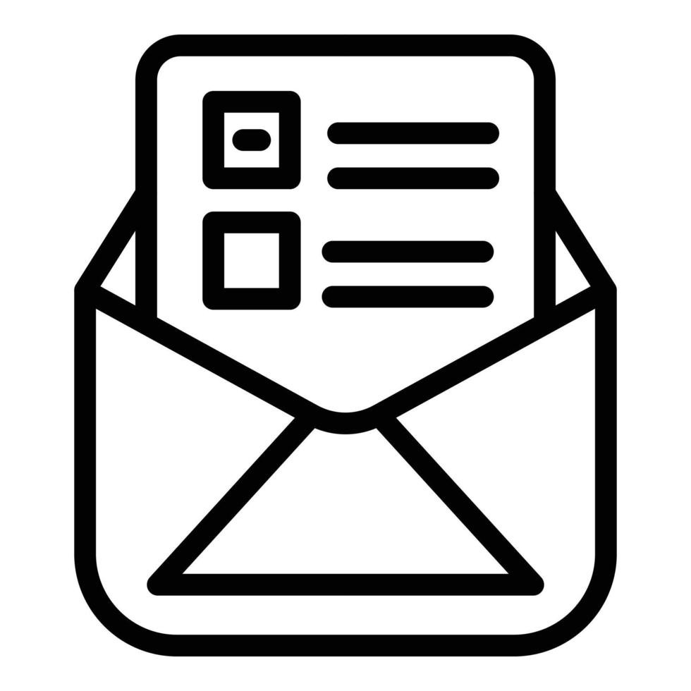 Campaign form icon, outline style vector