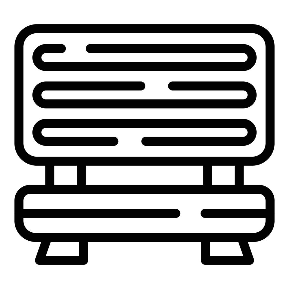 Solarium equipment icon, outline style vector