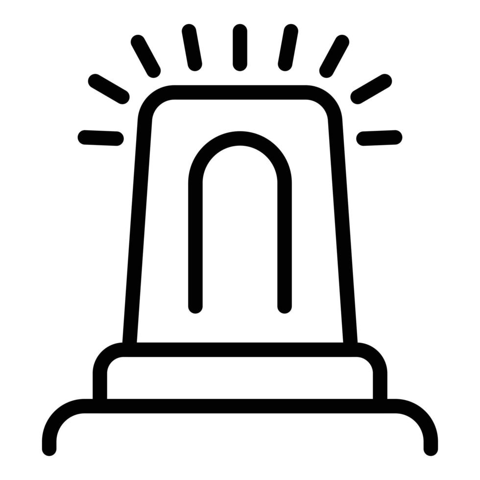 Siren protection icon, outline style vector