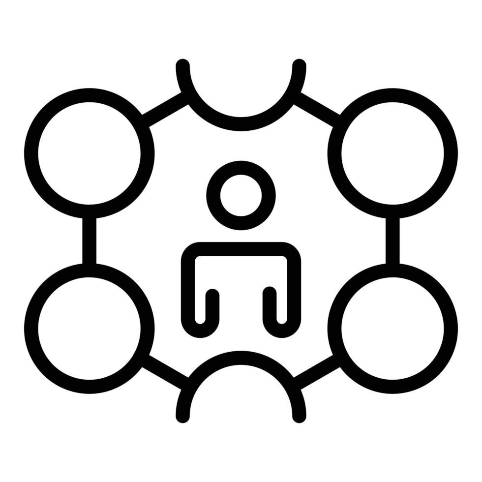 Crew manager icon, outline style vector