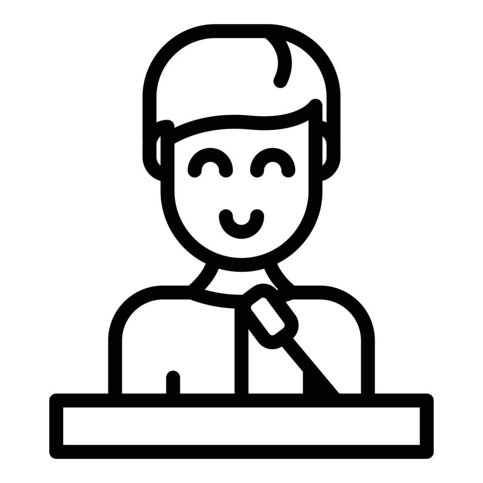 Democracy speaker icon, outline style vector