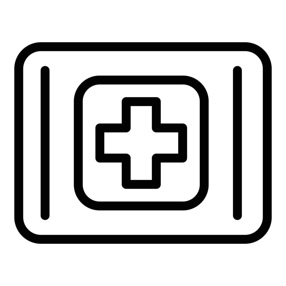 Online medical data icon, outline style vector