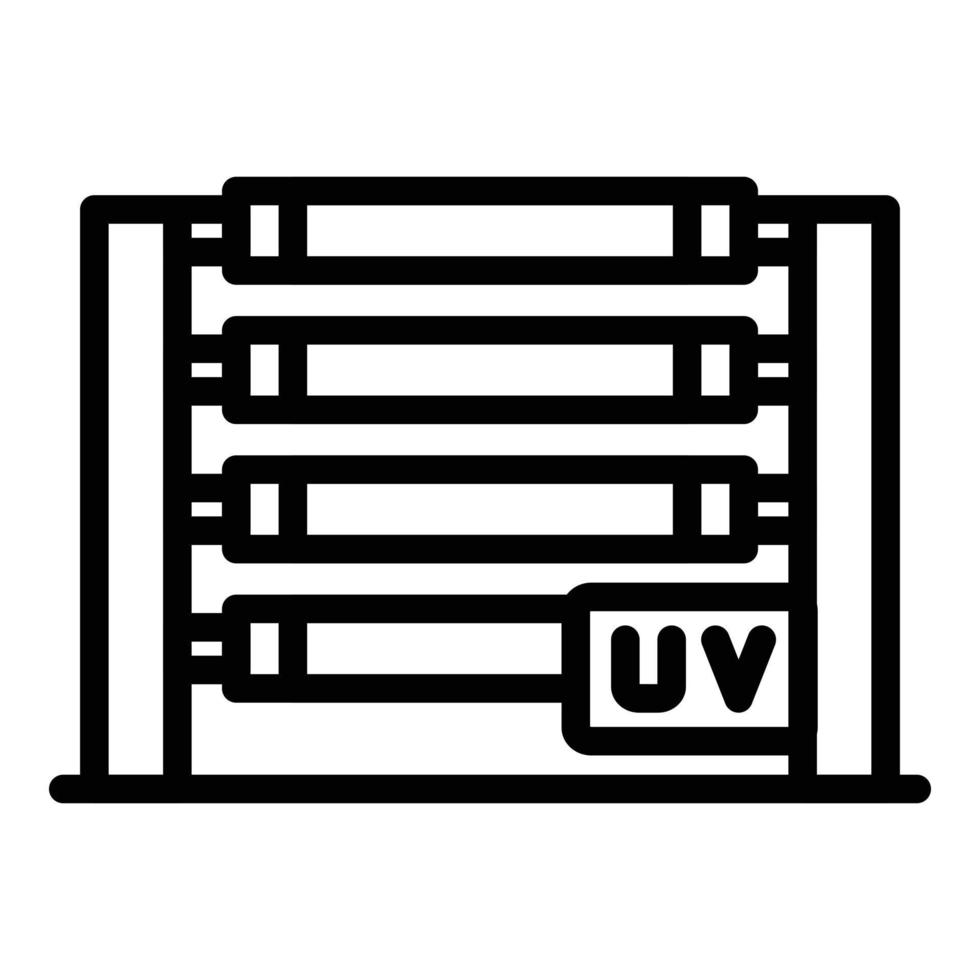 Bactericidal uv light icon, outline style vector