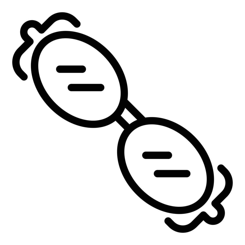 Solarium eyeglasses icon, outline style vector