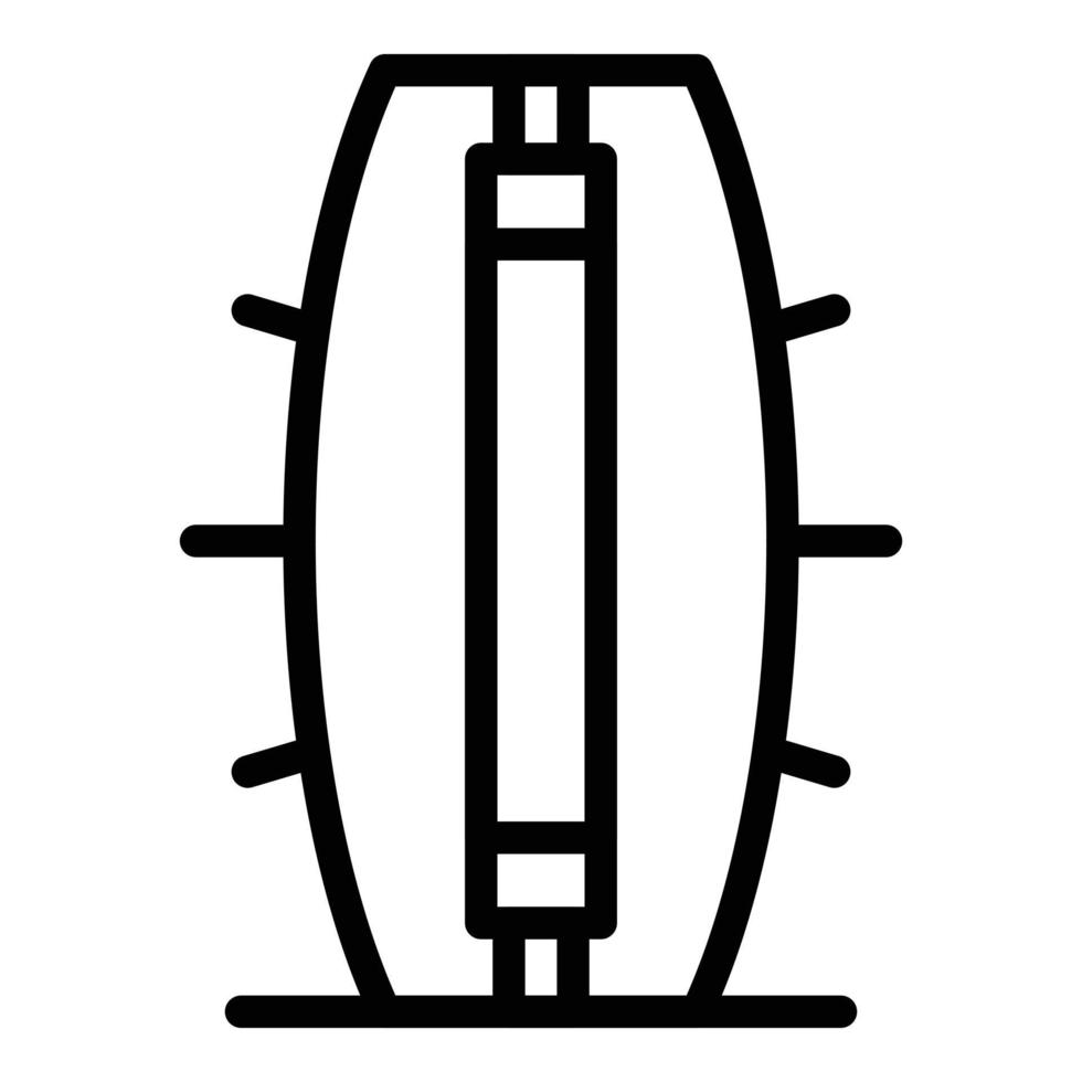 Antibacterial lamp icon, outline style vector