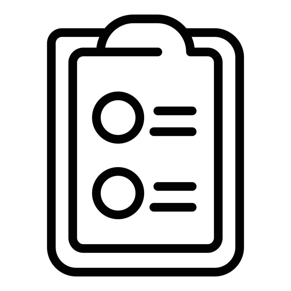 Task schedule point board icon, outline style vector