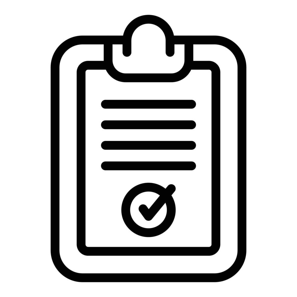 Clipboard hard task icon, outline style vector