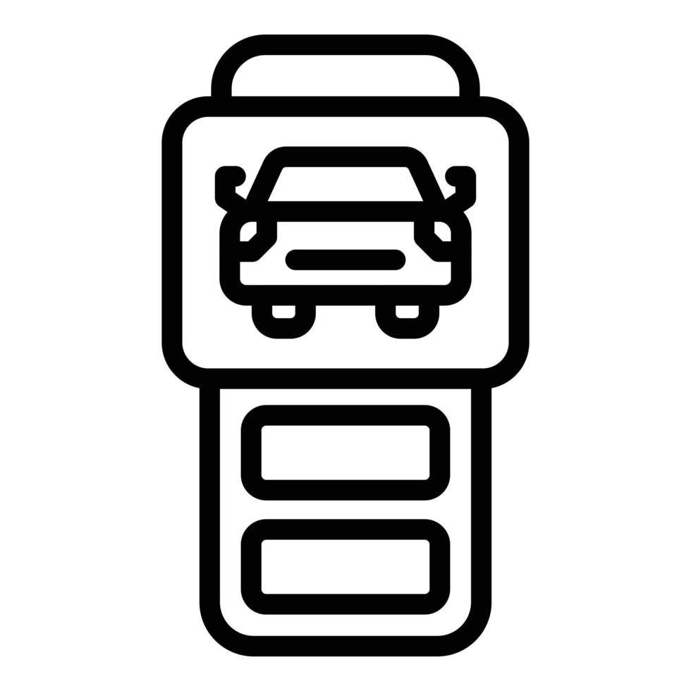 Car keyless system icon, outline style vector