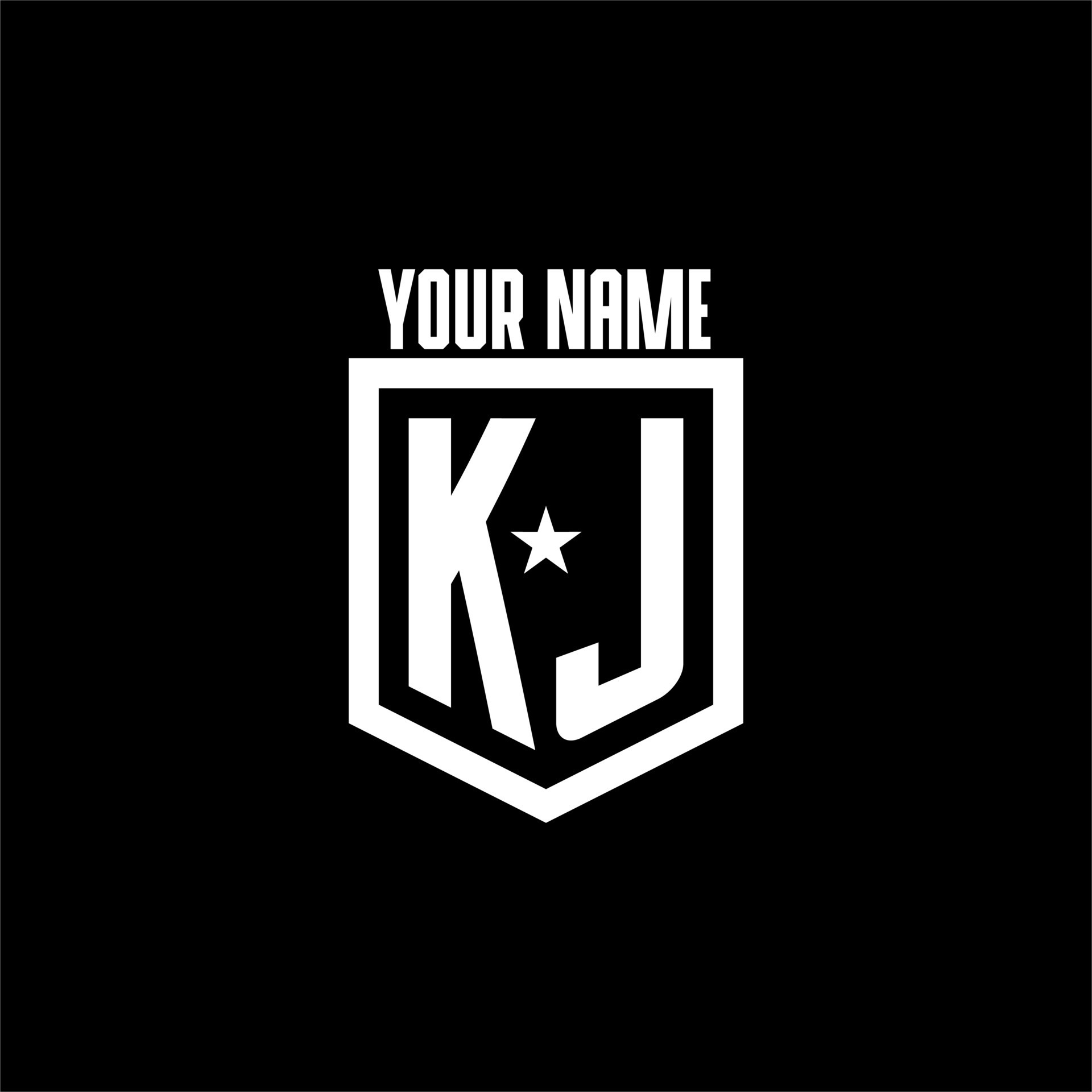 KJ initial gaming logo with shield and star style design 15901518 Vector Art at Vecteezy KJ initial gaming logo with shield and star style design 15901518 Vector Art at Vecteezy