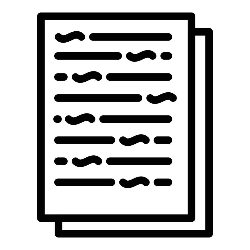 Cipher code icon, outline style vector