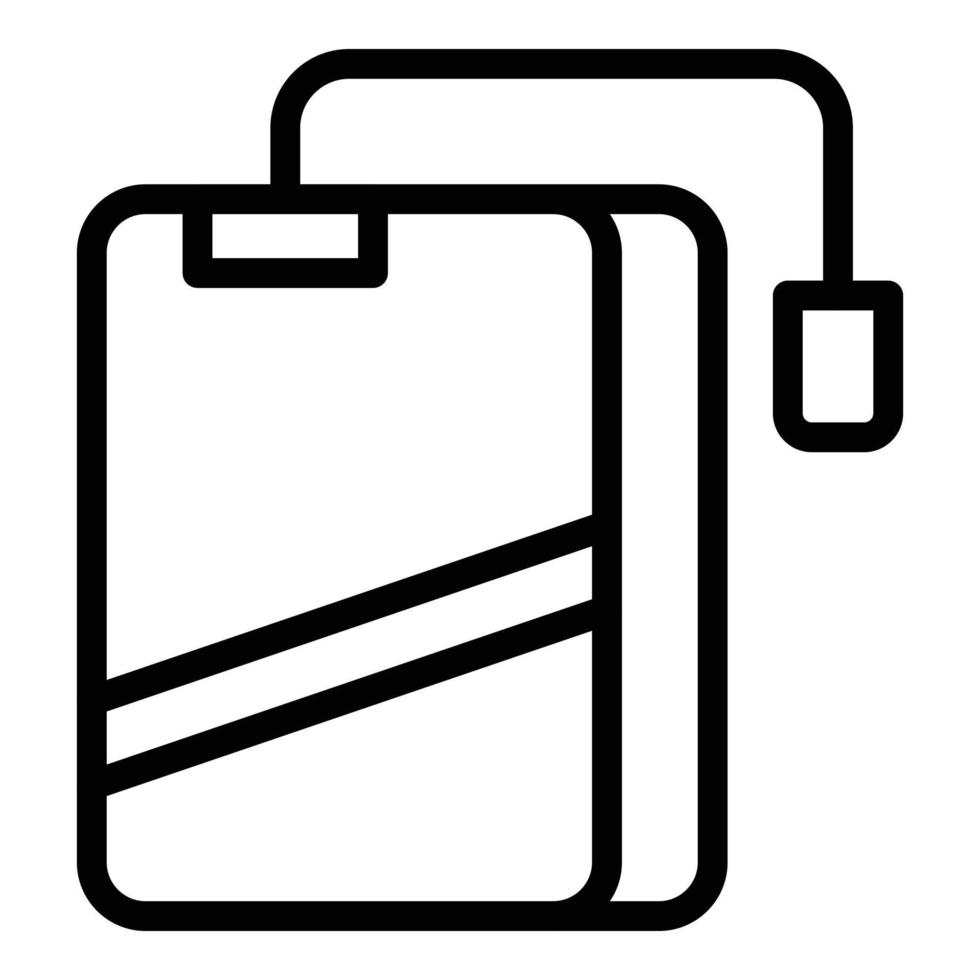 Backup technology icon, outline style vector