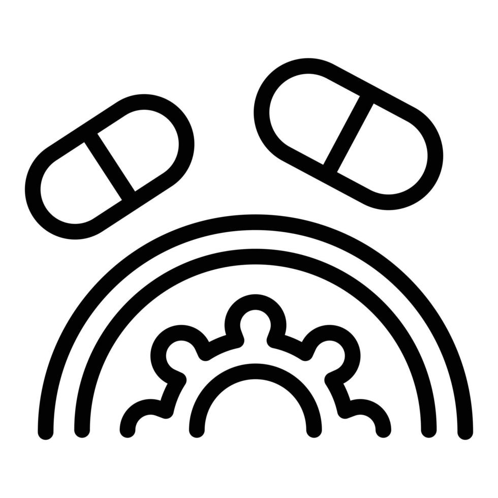 Antibiotic fight icon, outline style vector