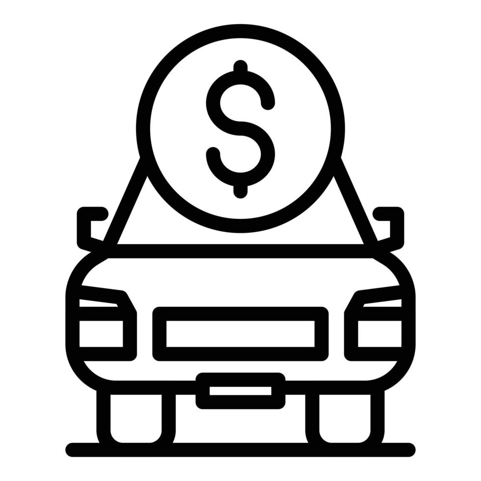 Car dealer icon, outline style vector