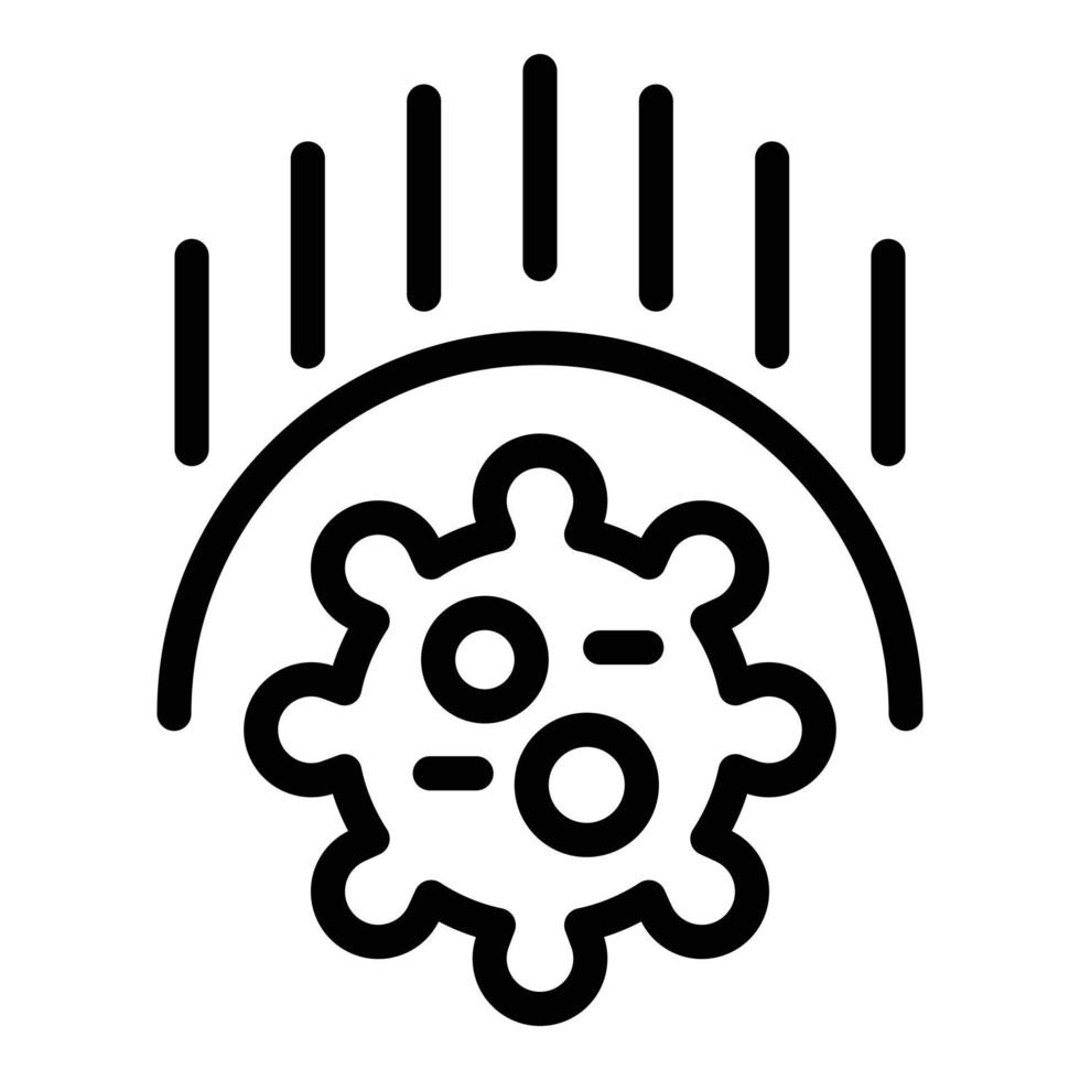 Antibacterial defence icon, outline style vector