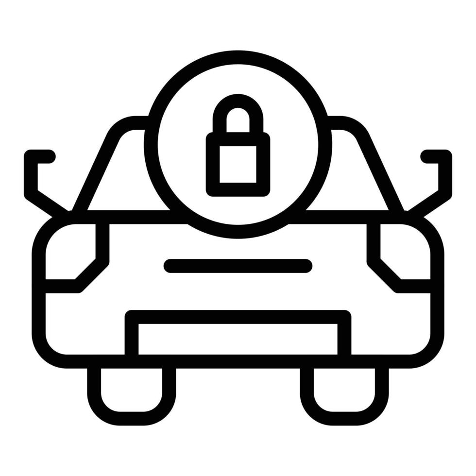 Car keyless system icon, outline style vector