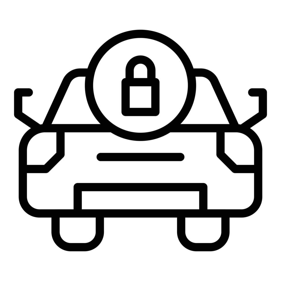 Car keyless system icon, outline style vector